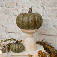 Short Paper Mache Pumpkin 5.75"