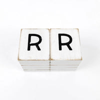 White Letter R Tile