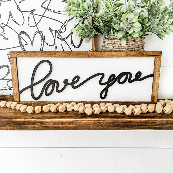 Love You Cursive Sign