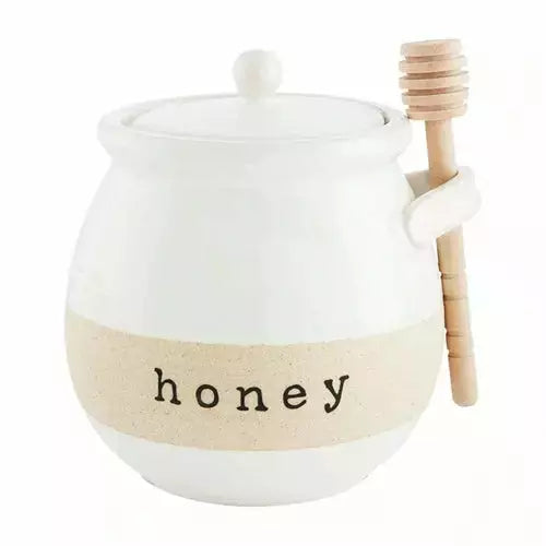 Stoneware Honey Jar Set