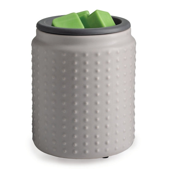 Flip Dish Warmer - Grey Hobnail - S and K Collectibles