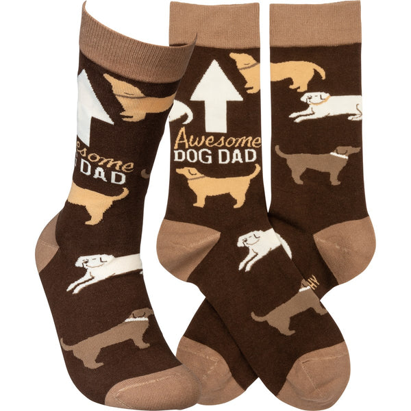 Socks - Awesome Dog Dad - S and K Collectibles