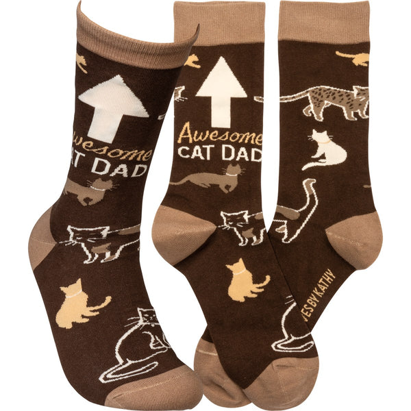 Socks - Awesome Cat Dad - S and K Collectibles