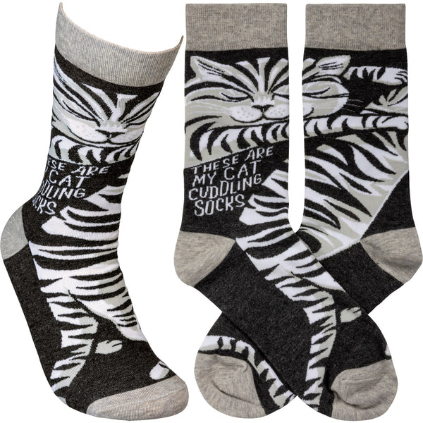 These Are My Cat Cuddling Socks - S and K Collectibles