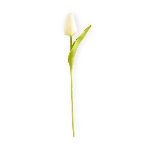 10.5" White Real Touch Mini Tulip Stem - S and K Collectibles Independence
