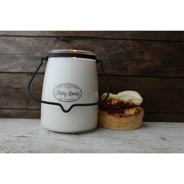 Milkhouse Candle 22 oz. Butter Jar - Sticky Buns - S and K Collectibles Independence