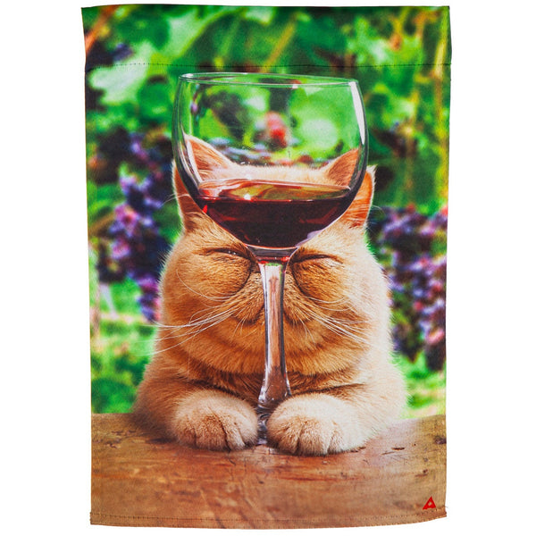 Wine Time Garden Flag