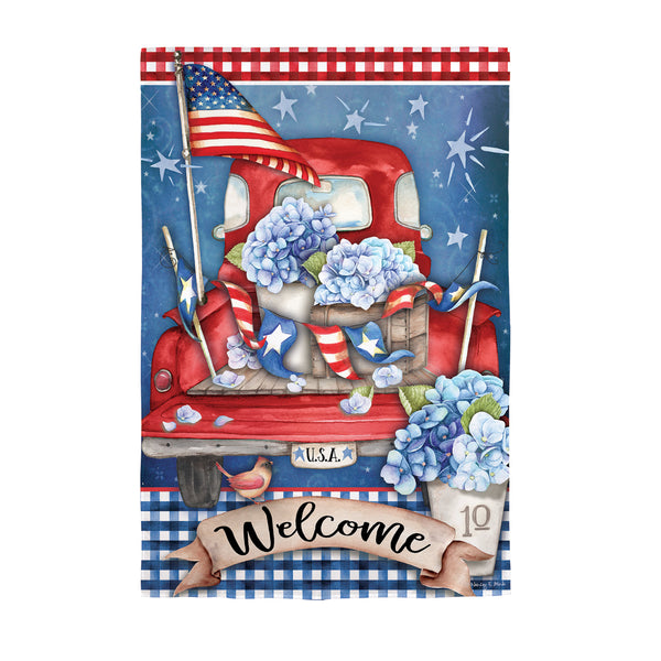 Garden Flag-Patriotic Truck - S and K Collectibles Independence