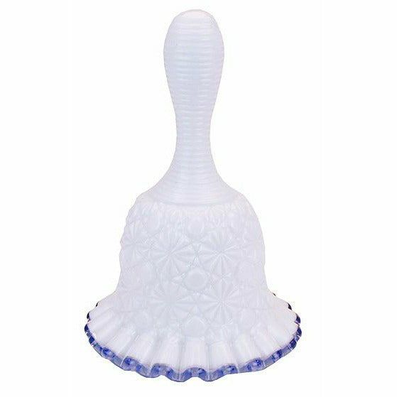 Daisy and Button Bell - Milk Glass with Hyacinth Crest - Fenton Art Glass