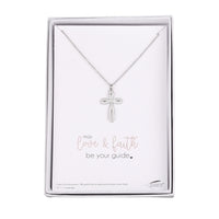 Silver Pave Cross Necklace - S and K Collectibles