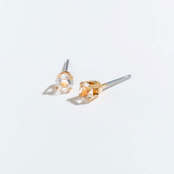 April Birthstone Ear Sense Earrings - Crystal - S and K Collectibles