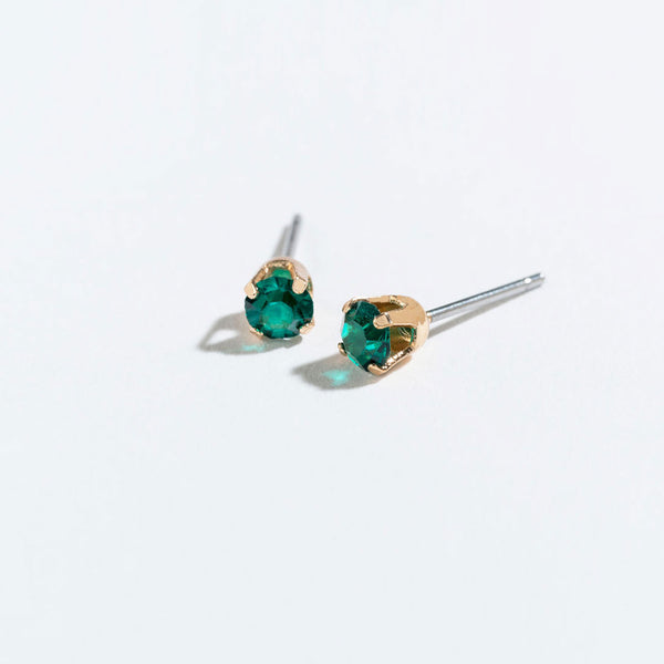 May Birthstone Ear Sense Earrings - Emerald - S and K Collectibles
