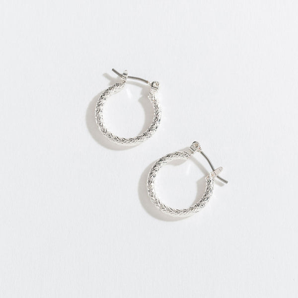 Silver Pattern Ear Sense Hoops - S and K Collectibles