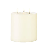 Ivory Triple Flame Pillar Candle-Uyuni Lighting - S and K Collectibles