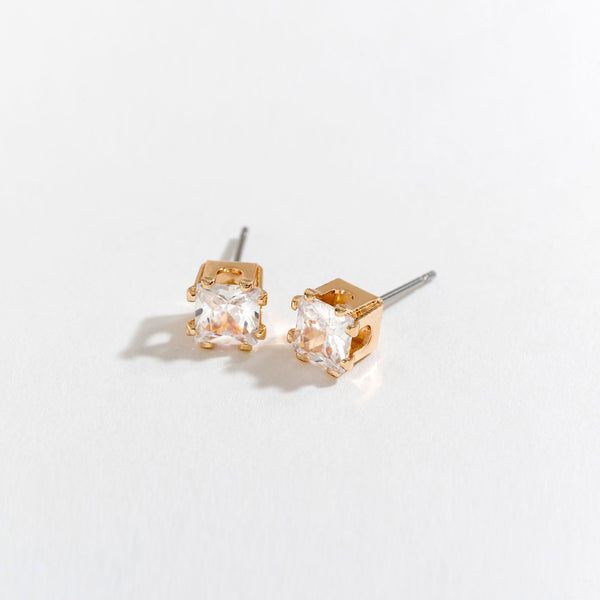 5MM Gold Square CZ Ear Sense - S and K Collectibles