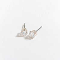 Silver Ear Sense 5MM Cubic Zirconia Post Earrings - S and K Collectibles