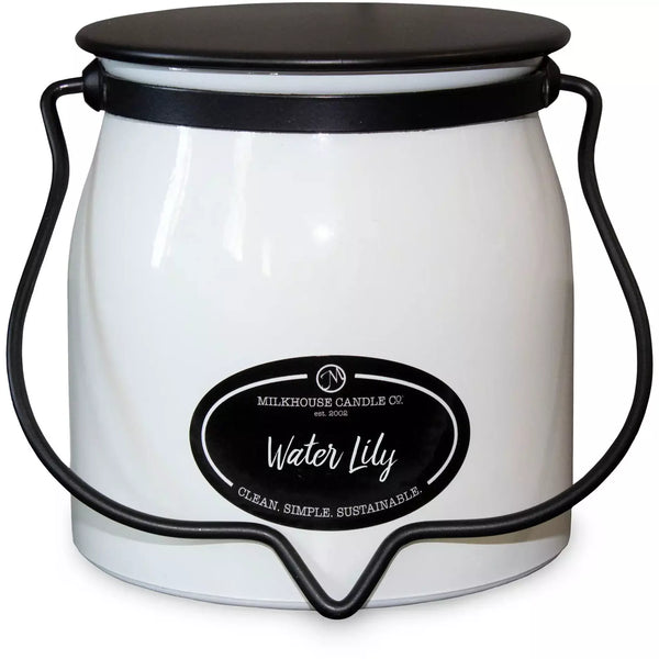 Milkhouse Candles 22 oz. Butter Jar-Water Lily