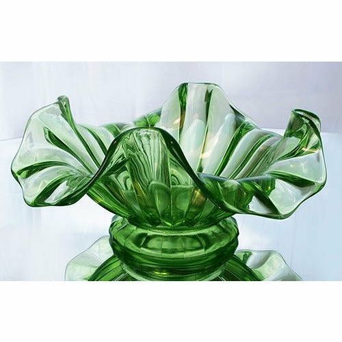 Ribbed Bowl - Jolly Green - Fenton Art Glass
