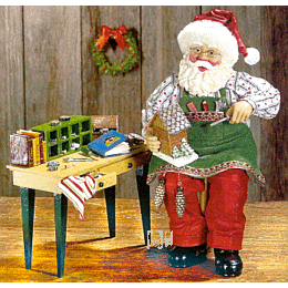Christmas Clock Maker Clothtique Santa - Possible Dreams