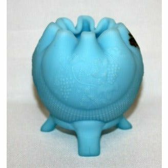 3-Toed Grape Vase - Blue Satin - Fenton Art Glass