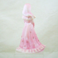 6 1/2" Bridesmaid Doll-Roses on Rosalene-Fenton Art Glass