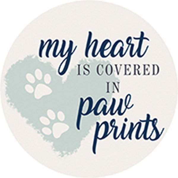 Car Coaster-Pet Pawprints - S and K Collectibles