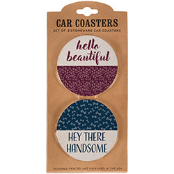 Beautiful Handsome Car Coaster Set - S and K Collectibles