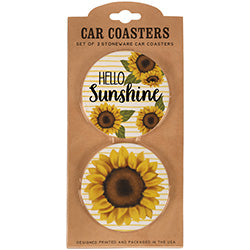 Sunflowers Car Coaster Set - S and K Collectibles