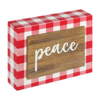 Red and White Peace Block