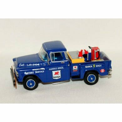 1956 Chevy 3100 Mobil Battery and Quick Start Service Truck - Matchbox Collectibles