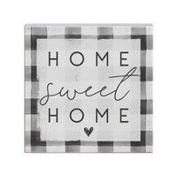 Home Sweet Home Block Checked Sign